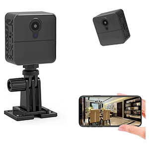 Mini caméra de surveillance IP WIFI HD 1080p, vision nocturne 150°, détecteur de mouvement, 1300mAh 3h30 d’enregistrement